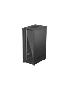 19" VOĽNE STOJÚCA RACKOVÁ SKRIŇA 42U 800X1200 ČIERNE SKLENENÉ DVERE LANBERG (PLOCHÉ BALENIE)
