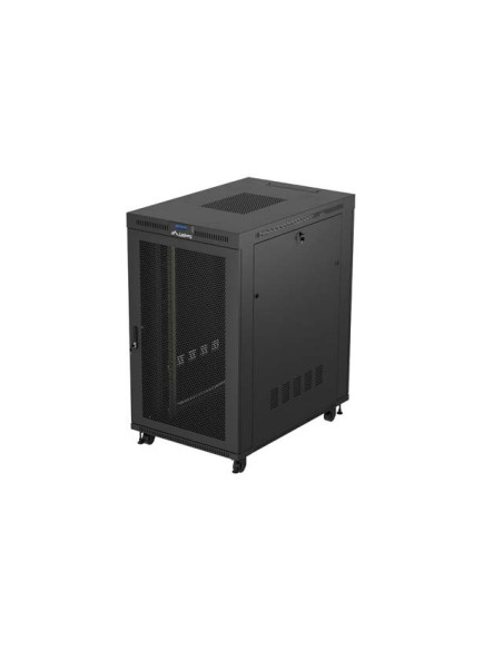 19" VOĽNE STOJÚCA RACKOVÁ SKRIŇA 27U/800X1200 (FLAT PACK) S DVIERKAMI SO SIEŤKOU LCD ČIERNA LANBERG