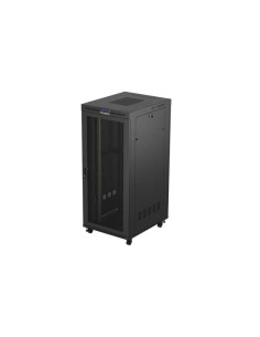 19" VOĽNE STOJÚCA RACKOVÁ SKRIŇA 37U/800X1000 (FLAT PACK) ČIERNA S PRESKLENÝMI DVERAMI LCD LANBERG V2