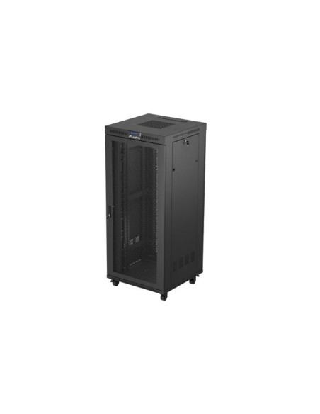 19" VOĽNE STOJÚCA RACKOVÁ SKRIŇA 37U 800X800 ČIERNA LCD PERFOROVANÉ DVIERKA LANBERG (PLOCHÉ BALENIE)