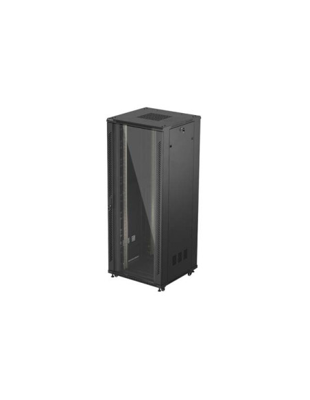 19" VOĽNE STOJÚCA RACKOVÁ SKRIŇA 42U 800X800 ČIERNE SKLENENÉ DVERE LANBERG (PLOCHÉ BALENIE)