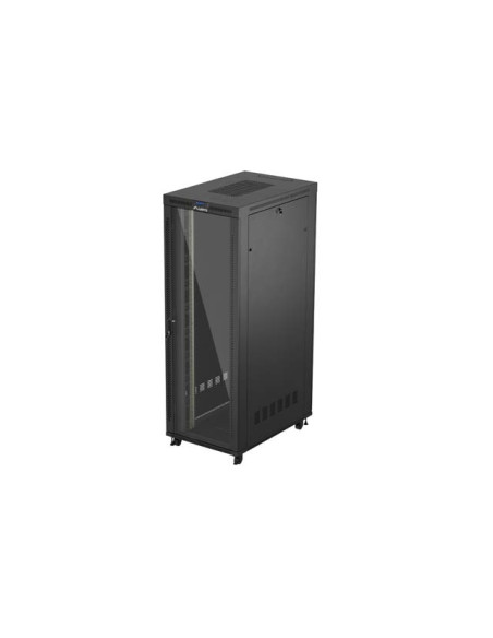 19" VOĽNE STOJÚCA RACKOVÁ SKRIŇA 47U 800X1200 ČIERNE SKLENENÉ DVERE LCD LANBERG (FLAT PACK) V2