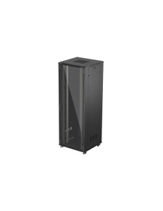 19" VOĽNE STOJÚCA RACKOVÁ SKRIŇA 47U 800X800 ČIERNE SKLENENÉ DVERE LANBERG (PLOCHÉ BALENIE)
