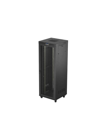 19" VOĽNE STOJÚCA RACKOVÁ SKRIŇA 47U 800X800 ČIERNA LCD PERFOROVANÉ DVIERKA LANBERG (PLOCHÉ BALENIE)