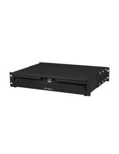 19" 2U 360MM ČIERNA SKRIŇOVÁ ZÁSUVKA LANBERG (2U/483X360MM NOSNOSŤ DO 90KG, 4BODOVÁ MONTÁŽ)