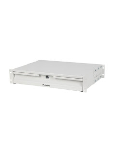 19" 2U 360MM ŠEDÁ SKRIŇOVÁ ZÁSUVKA LANBERG (2U/483X360MM NOSNOSŤ DO 90KG, 4BODOVÁ MONTÁŽ)