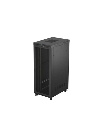 19" VOĽNE STOJÚCA RACKOVÁ SKRIŇA 42U/800X1200 (FLAT PACK) SO SIEŤOVÝMI DVERAMI LCD ČIERNA LANBERG V2