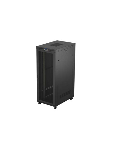 19" VOĽNE STOJÚCA RACKOVÁ SKRIŇA 42U/800X1200 (FLAT PACK) SO SIEŤOVÝMI DVERAMI LCD ČIERNA LANBERG V2