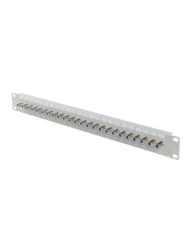 PATCH PANEL 24 PORTOV 1U S KONEKTOROM TYPU F ŠEDÝ LANBERG
