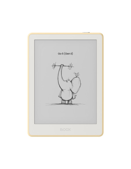 E-book ONYX BOOX GO 6 (Gen II), custard, 6" Carta 1300, 32GB, Bluetooth, Android 11, E-ink displej