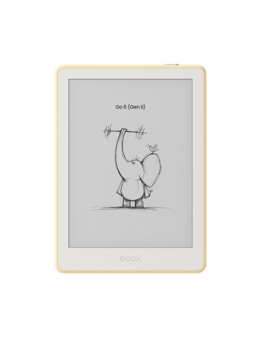 E-book ONYX BOOX GO 6 (Gen II), custard, 6" Carta 1300, 32GB, Bluetooth, Android 11, E-ink displej