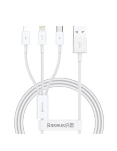 Baseus Superior Series Fast Charging Dátový Kábel USB-A - USB-C/microUSB/Lightning 3.5A 0.5m Stellar