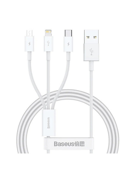 Baseus Superior Series Fast Charging Dátový Kábel USB-A - USB-C/microUSB/Lightning 3.5A 0.5m Stellar