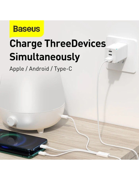 Baseus Superior Series Fast Charging Dátový Kábel USB-A - USB-C/microUSB/Lightning 3.5A 0.5m Stellar