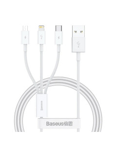 Baseus Superior Series Fast Charging Dátový Kábel USB-A - USB-C/microUSB/Lightning 3.5A 1m Stellar W