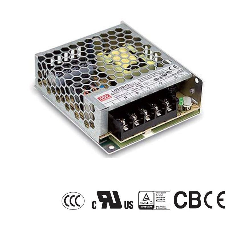MEANWELL LRS-75-12, priemyselný napájací spínaný zdroj uzavretý 12V 75W