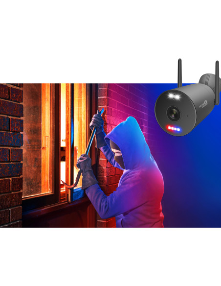 iGET HGNVK109104 - kamerový Wi-Fi set, 3K rozlíšenie, 10CH NVR + 4x kamera so zvukom, IR + LED, CZ app