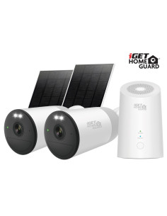 iGET HGWNK108402S - kamerový batériový 2K Wi-Fi set, 10CH NVR + 2x kamera so solár. panelom, 9000mAh
