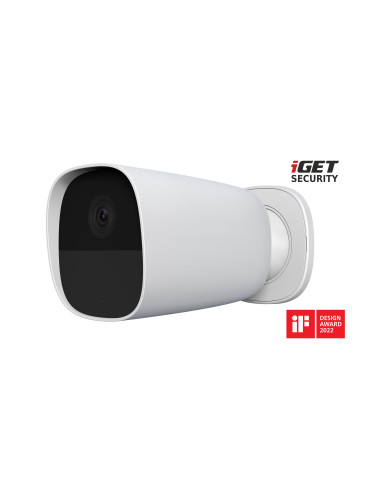 iGET SECURITY EP26 White - WiFi batériová FullHD kamera, IP65, zvuk, samostatná a pre alarm M5-4G CZ