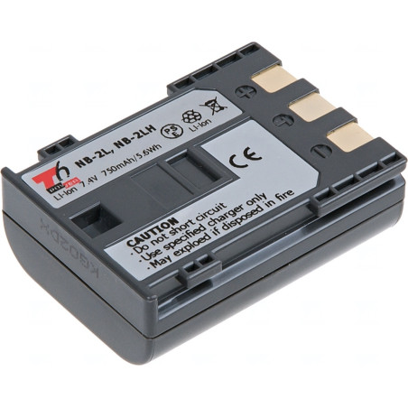 Batéria T6 Power Canon NB-2L, NB-2LH, BP-2LH, 750mAh, 5,5Wh, sivá