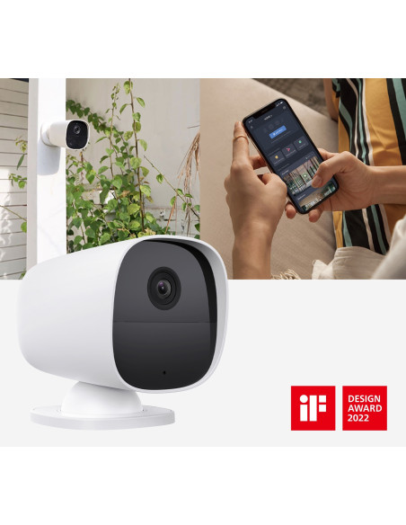 iGET SECURITY EP26 White - WiFi batériová FullHD kamera, IP65, zvuk, samostatná a pre alarm M5-4G CZ