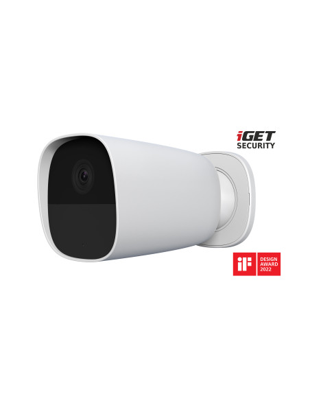 iGET SECURITY EP26 White - WiFi batériová FullHD kamera, IP65, zvuk, samostatná a pre alarm M5-4G CZ