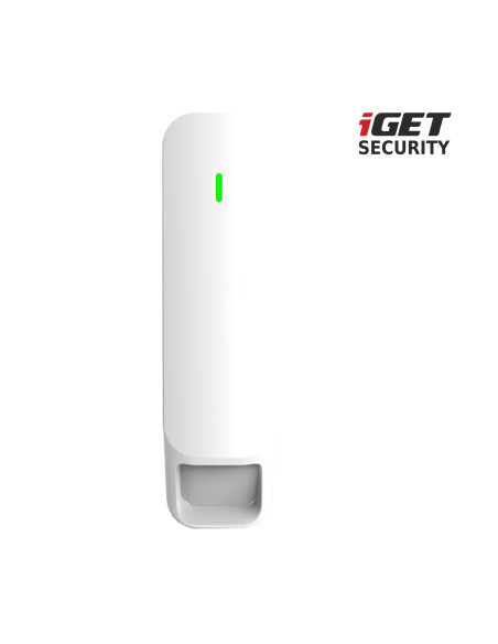 iGET SECURITY MP31 - bezdrôtový záclonový pohybový PIR senzor pre alarm M6-4G s nastav. citlivosti