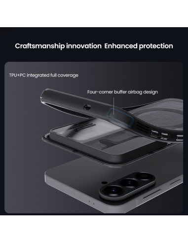 Nillkin CamShield PRO Magnetic Zadný Kryt pre Samsung Galaxy A57 Transparent Black
