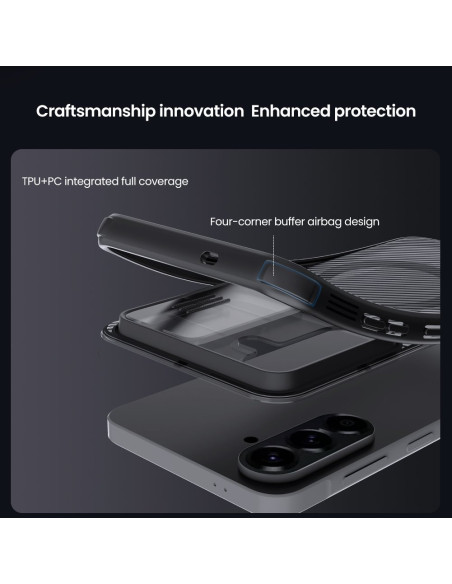 Nillkin CamShield PRO Magnetic Zadný Kryt pre Samsung Galaxy A57 Transparent Black