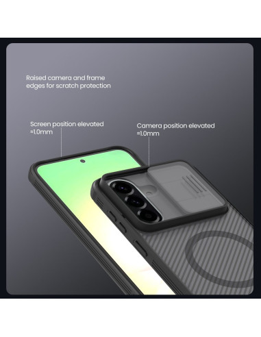 Nillkin CamShield PRO Magnetic Zadný Kryt pre Samsung Galaxy A57 Transparent Black
