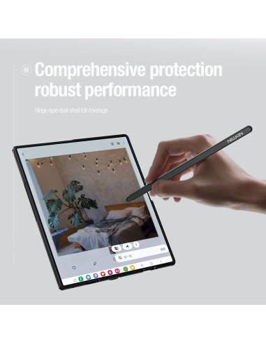 Nillkin Super Frosted FOLD Magnetic Pen Slot Zadný Kryt pre Samsung Galaxy Z Fold 8 Ultra Transparen
