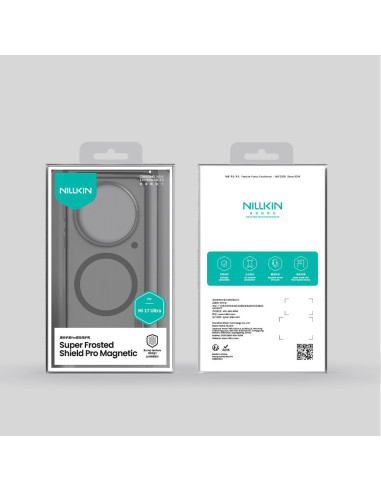 Nillkin Super Frosted PRO Magnetic Zadný Kryt pre Xiaomi 17 Ultra Transparent Black