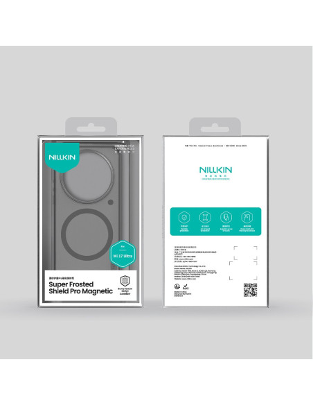 Nillkin Super Frosted PRO Magnetic Zadný Kryt pre Xiaomi 17 Ultra Transparent Black