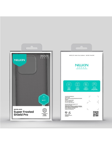Nillkin Super Frosted PRO Zadný Kryt pre Xiaomi 17 Transparent Black