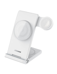 Nillkin PowerTrio 3v1 Bezdrôtová Nabíjačka MagSafe pre Apple Watch White (MFI)