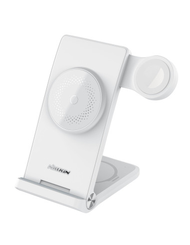 Nillkin PowerTrio 3v1 Bezdrôtová Nabíjačka MagSafe pre Apple Watch White (MFI)