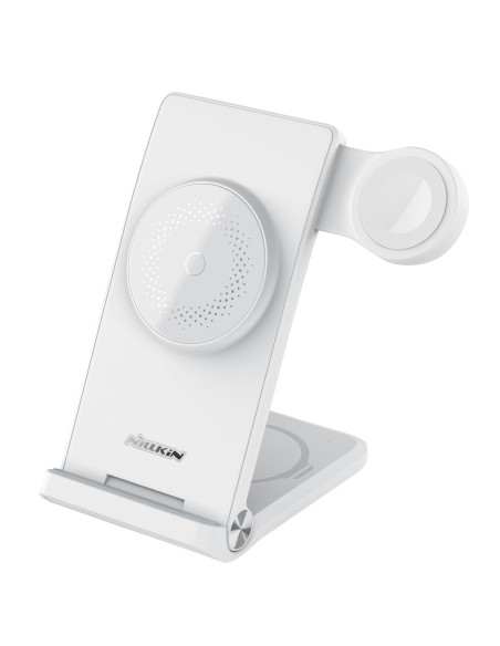 Nillkin PowerTrio 3v1 Bezdrôtová Nabíjačka MagSafe pre Apple Watch White (MFI)