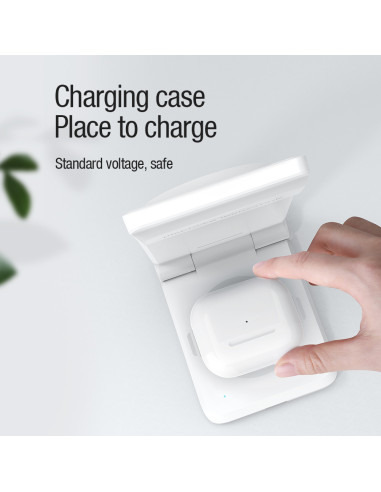 Nillkin PowerTrio 3v1 Bezdrôtová Nabíjačka MagSafe pre Apple Watch White (MFI)