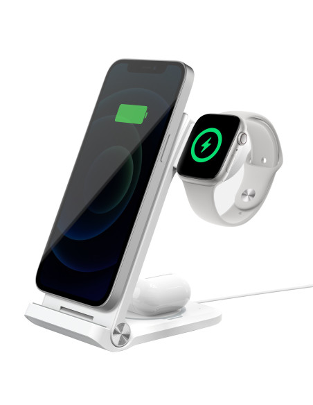 Nillkin PowerTrio 3v1 Bezdrôtová Nabíjačka MagSafe pre Apple Watch White (MFI)