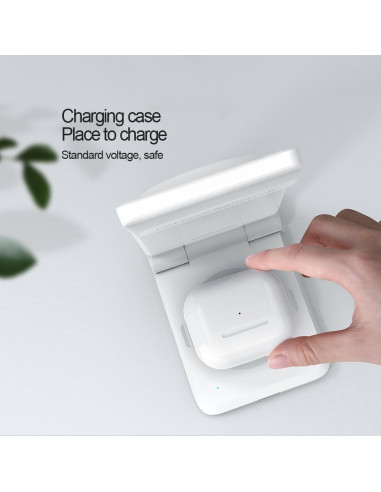 Nillkin PowerTrio 3v1 Bezdrôtová Nabíjačka MagSafe pre Samsung Watch White
