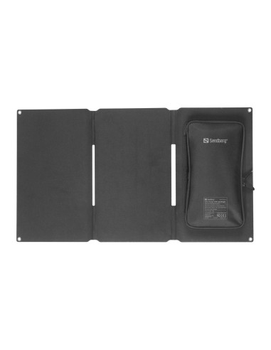 Sandberg Solar Charger 30W USB/USB-C/DC, skladacia solárna nabíjačka, čierna