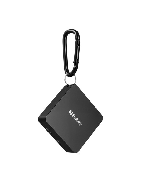 Sandberg 3in1 Magnet Powerbank 5000 mAh, magnetická powerbanka s bezdrôtovým nabíjaním, čierna