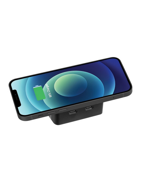 Sandberg 3in1 Magnet Powerbank 5000 mAh, magnetická powerbanka s bezdrôtovým nabíjaním, čierna