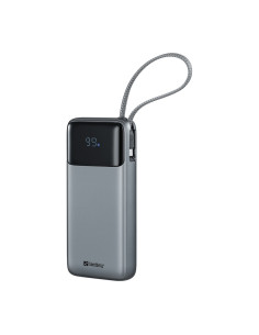 Sandberg All-in1 Powerbank 20000 mAh PD 67W, powerbanka s integrovaným USB-C káblom, čierna