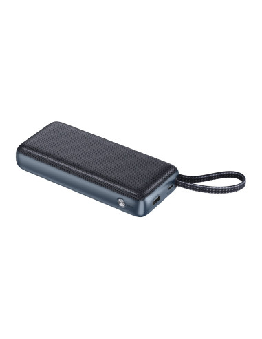 Sandberg All-in1 Powerbank 20000 mAh PD 67W, powerbanka s integrovaným USB-C káblom, čierna