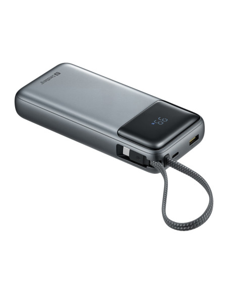 Sandberg All-in1 Powerbank 20000 mAh PD 67W, powerbanka s integrovaným USB-C káblom, čierna