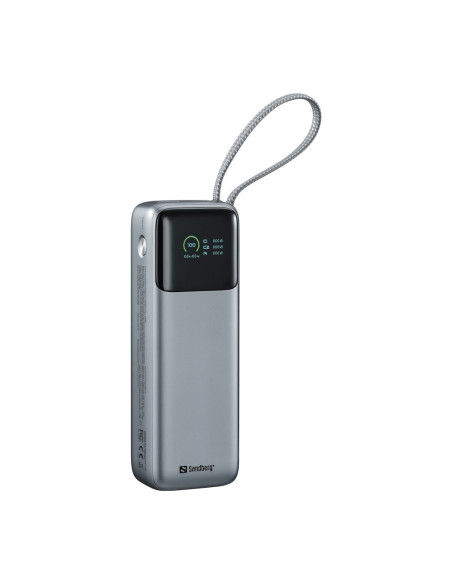 Sandberg All-in1 Powerbank 20000 mAh PD 130W, powerbanka s USB-C káblom, čierna
