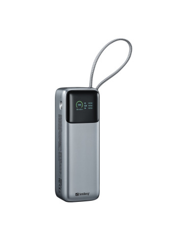 Sandberg All-in1 Powerbank 27000 mAh PD 240W, powerbanka s USB-C káblom, čierna