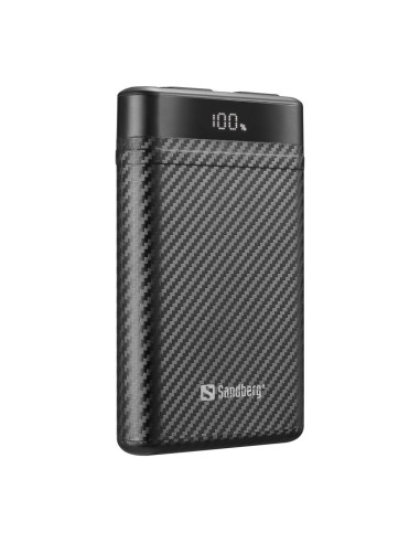 Sandberg Survivor Nano Powerbank 10000 mAh, outdoorová powerbanka s USB-C PD, čierna