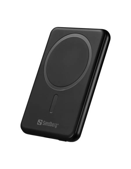 Sandberg SemiSolidState Magnet Powerbank 5000 mAh PD20W, magnetická powerbanka, čierna